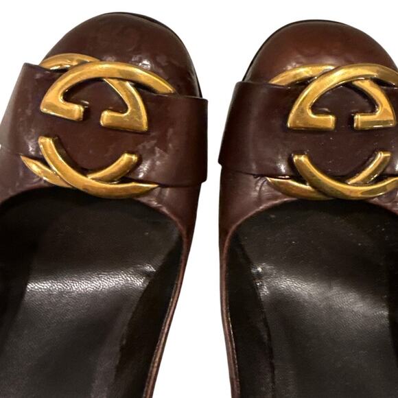 Gucci Guccissima Interlocking GG High Heel with Round Toe - Size 6.5 - Picture 5 of 8